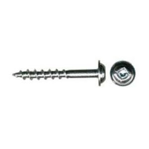 #8 Pan Washer Head Square Socket Wood Screws, Zinc Plated